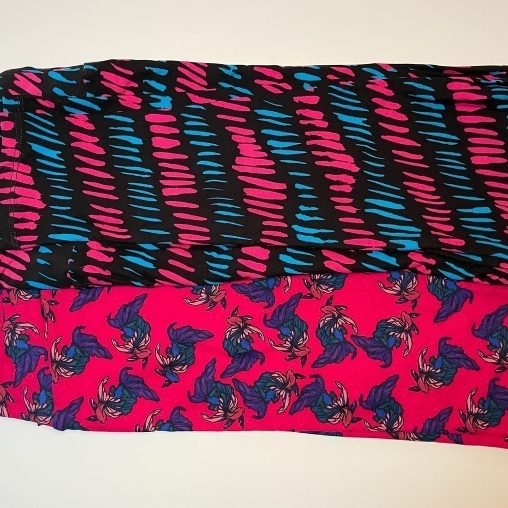 2 Pairs LLR LuLaRoe Buttery Soft Leggings TC 12 14 16 22 large xl